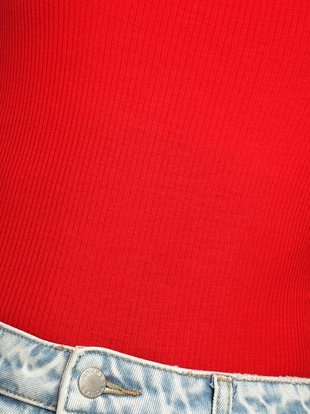 Lulu's Red Ribbed One-Piece - Picture 5 of 8